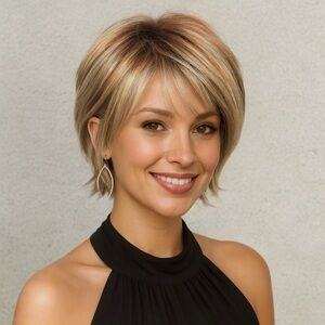 Noriko Sky Wig – Nutmeg / Rooted Platinum Ash Brown – New